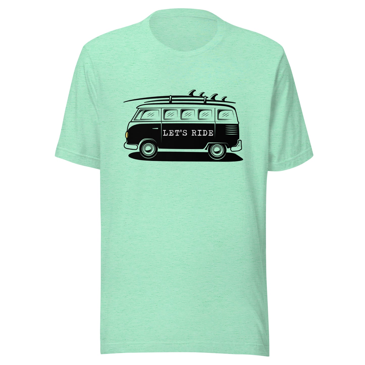 Let' Ride surfer van Unisex t-shirt