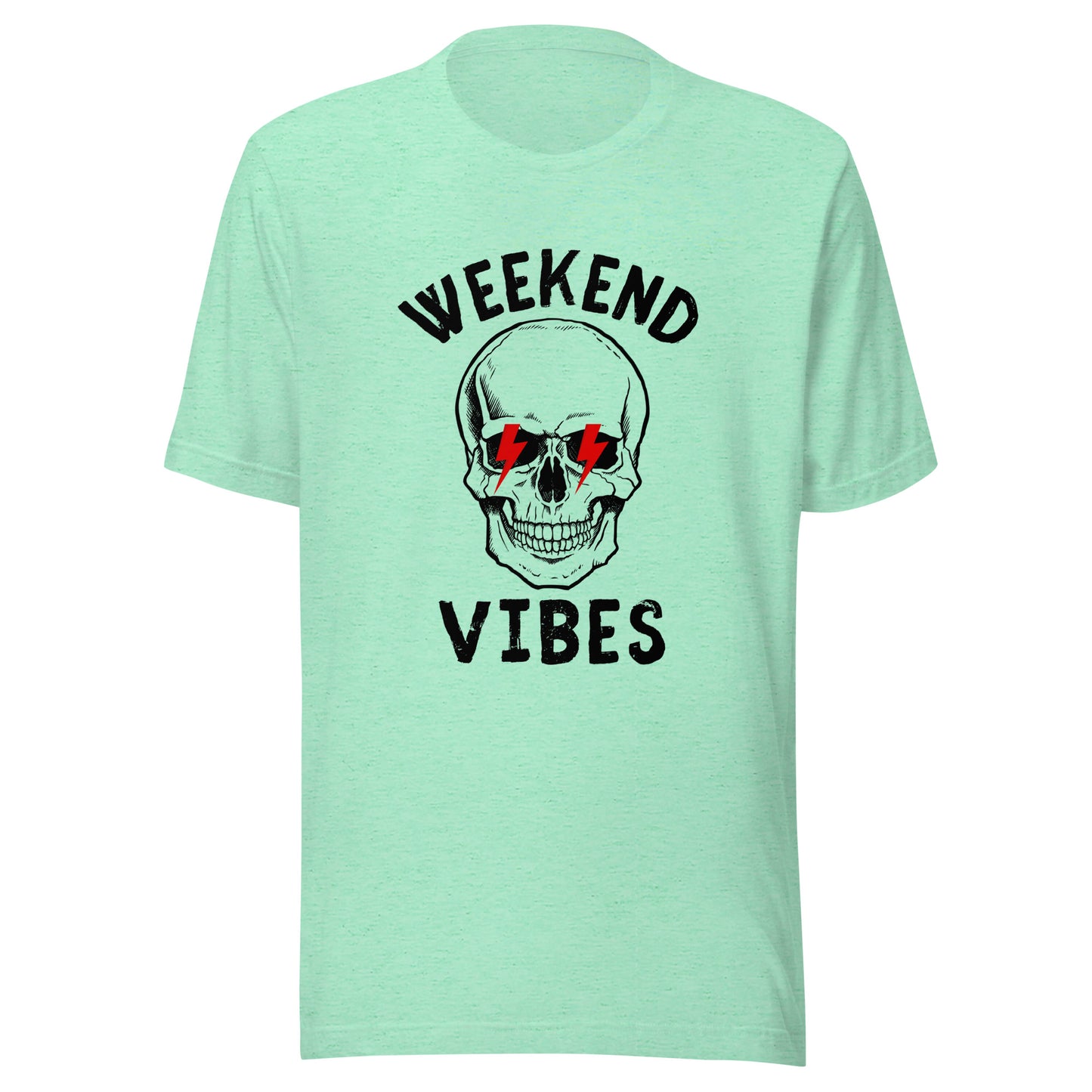 Weekend Vibes lightning skull Unisex t-shirt