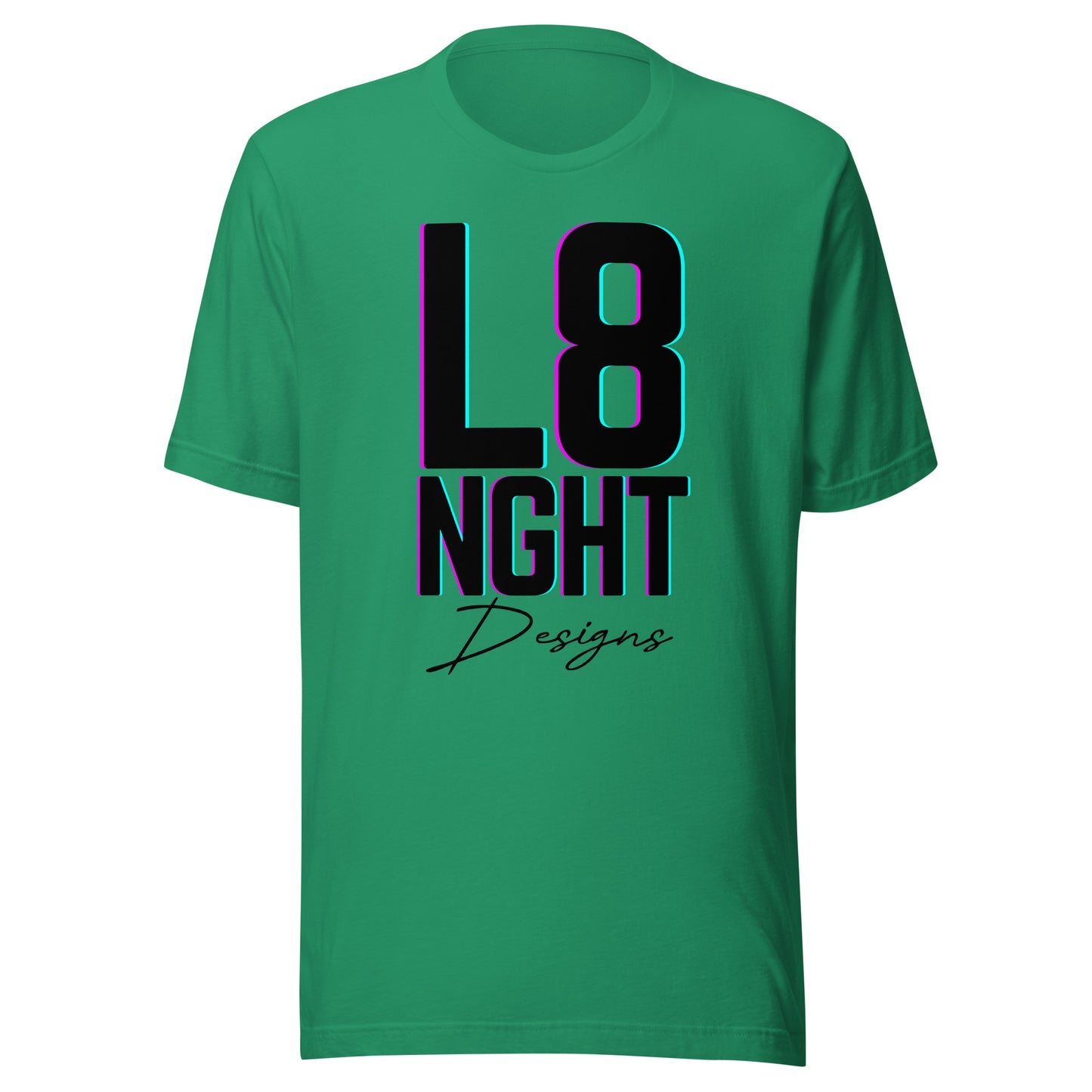 L8NGHT designs glitch logo Unisex t-shirt