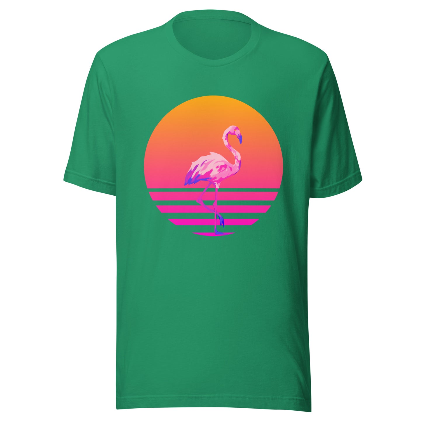 Retro Sunset Flamingo Unisex t-shirt