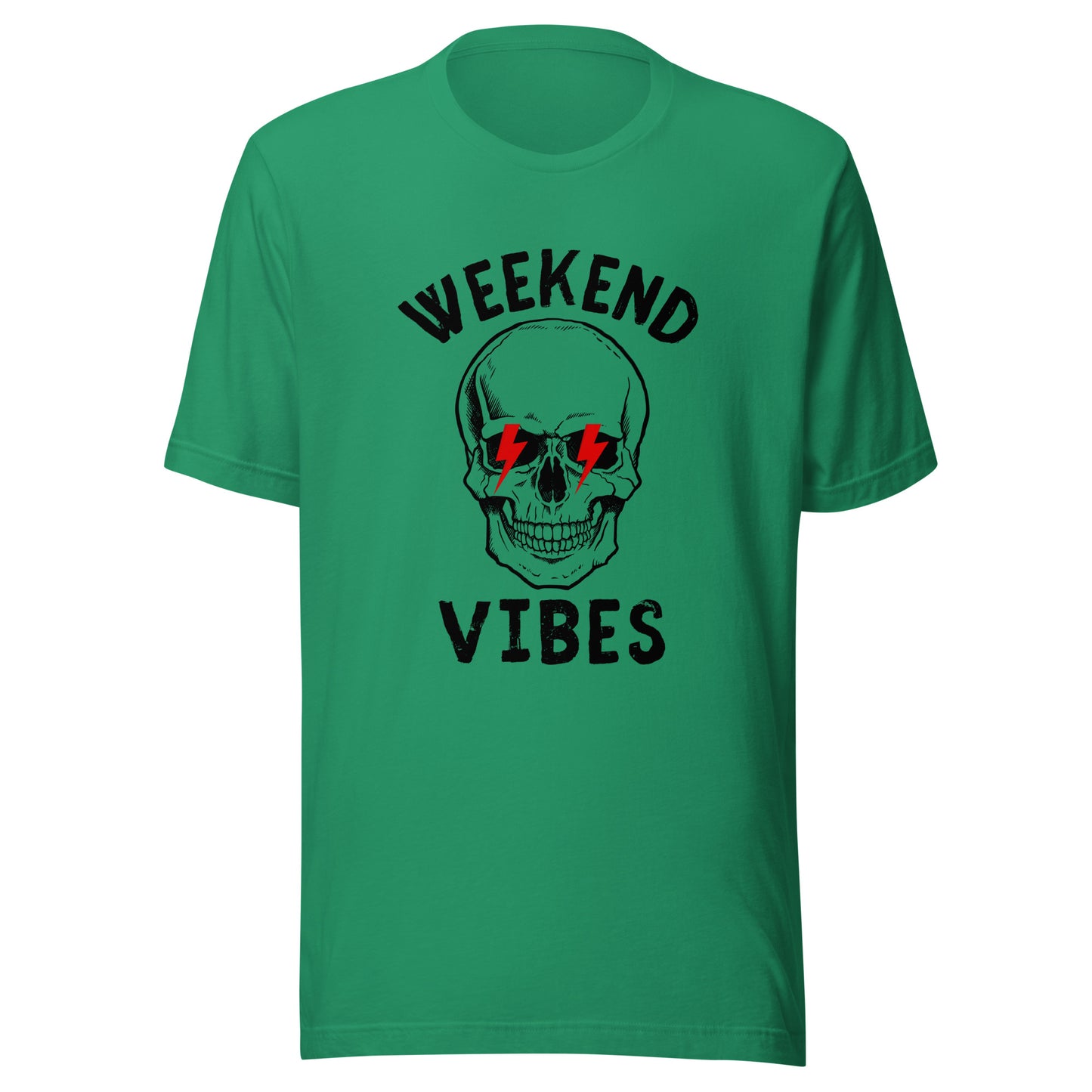 Weekend Vibes lightning skull Unisex t-shirt