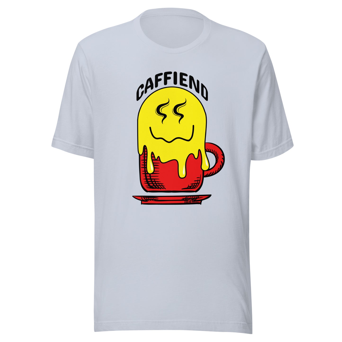Melting Smile Emoji Caffiend Unisex t-shirt