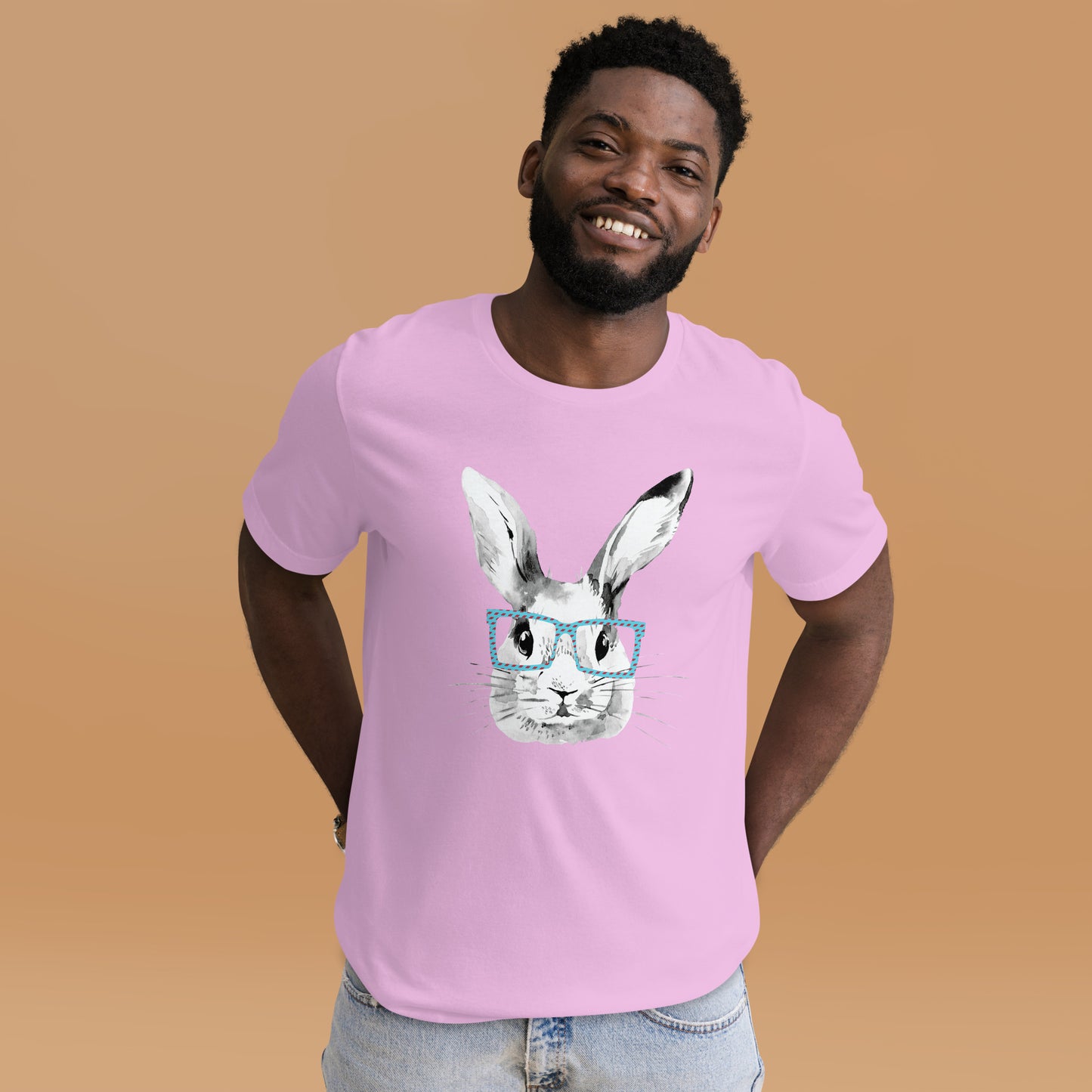 Easter Bunny in glasses Unisex t-shirt