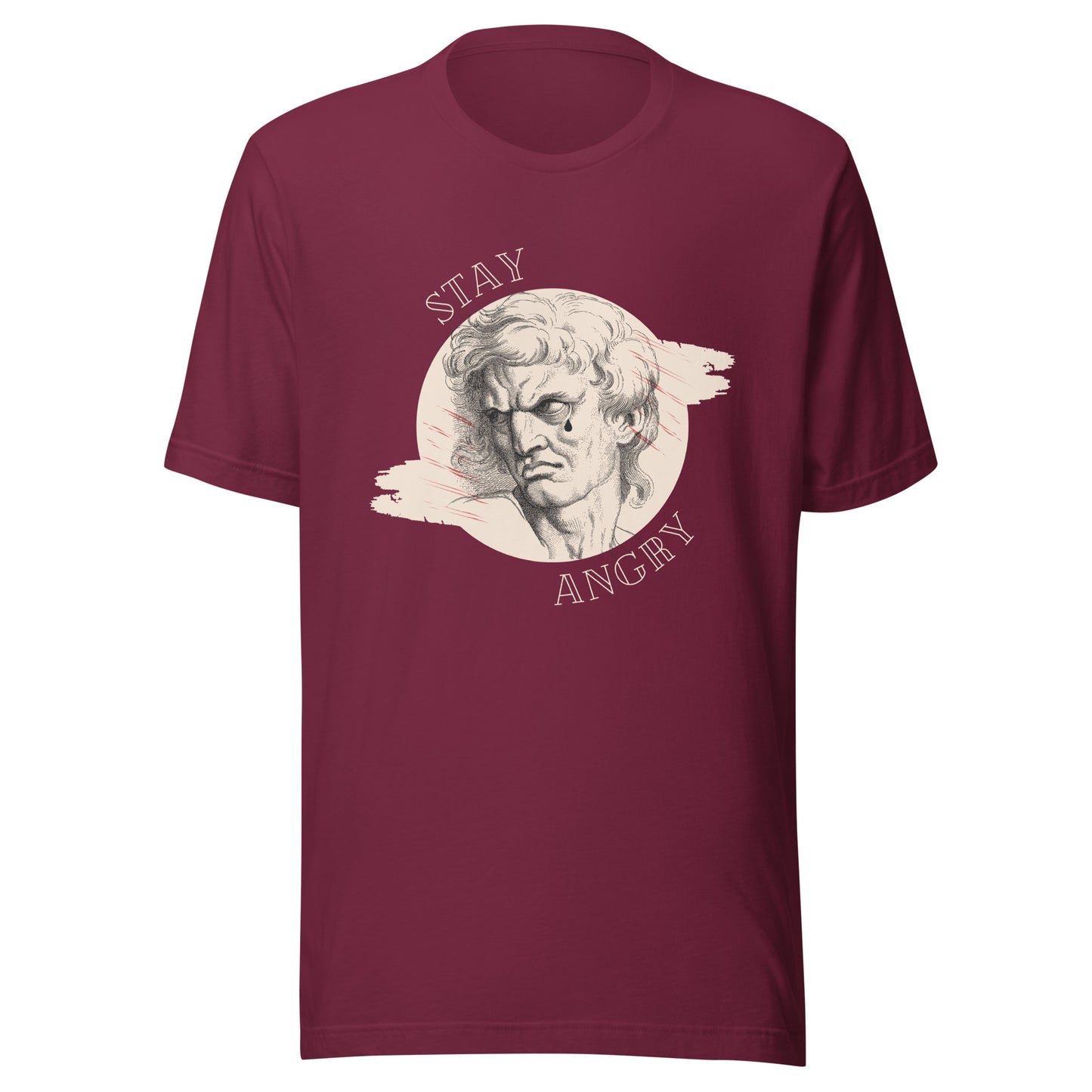 Stay Angry Crying Statue Unisex t-shirt