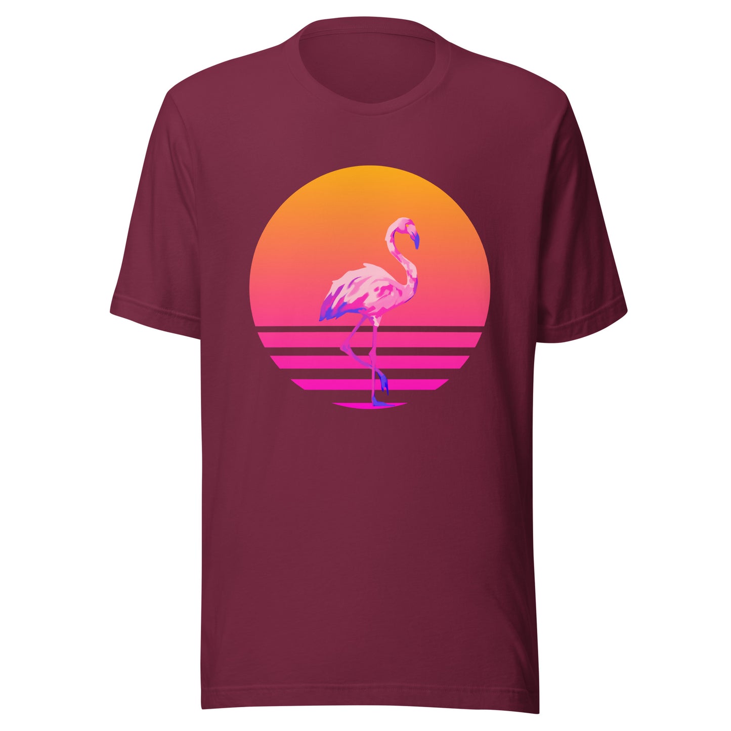 Retro Sunset Flamingo Unisex t-shirt