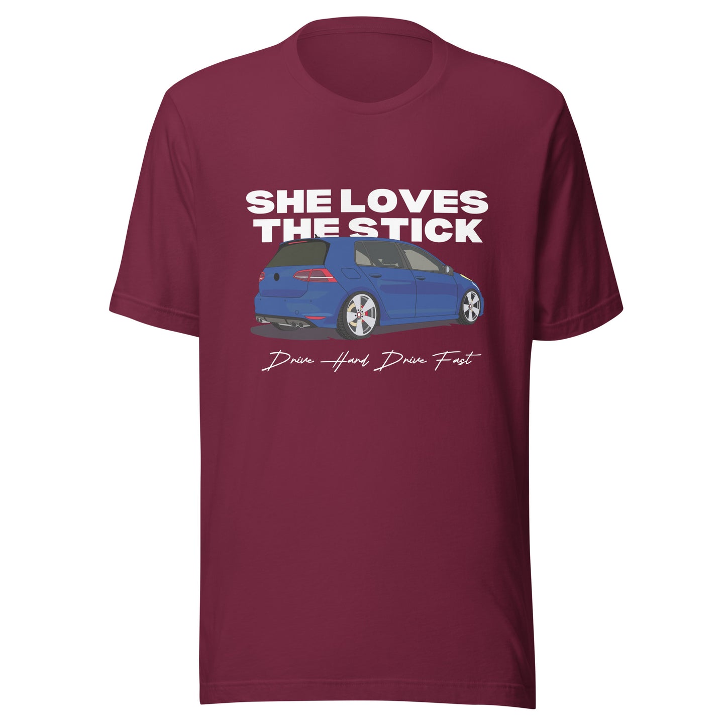 SHE LOVES THE STICK shift Unisex t-shirt