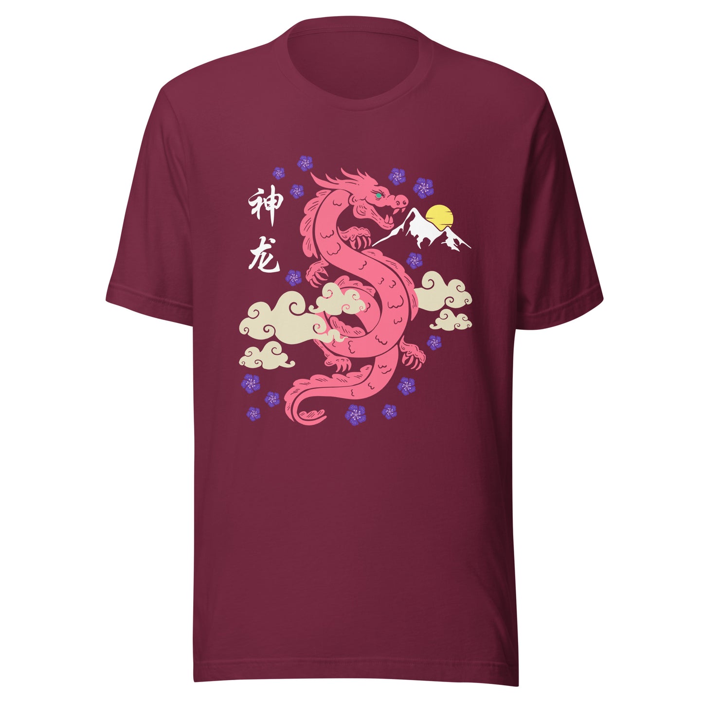 Traditional Dragon Cherry Blossoms Unisex t-shirt