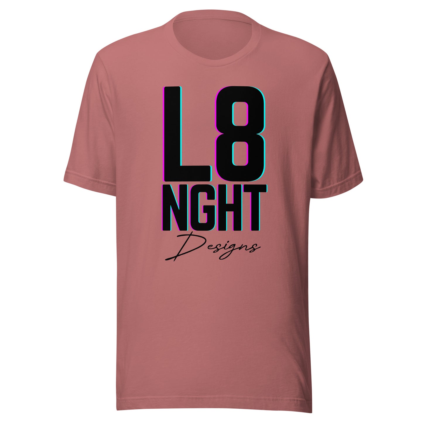 L8NGHT designs glitch logo Unisex t-shirt