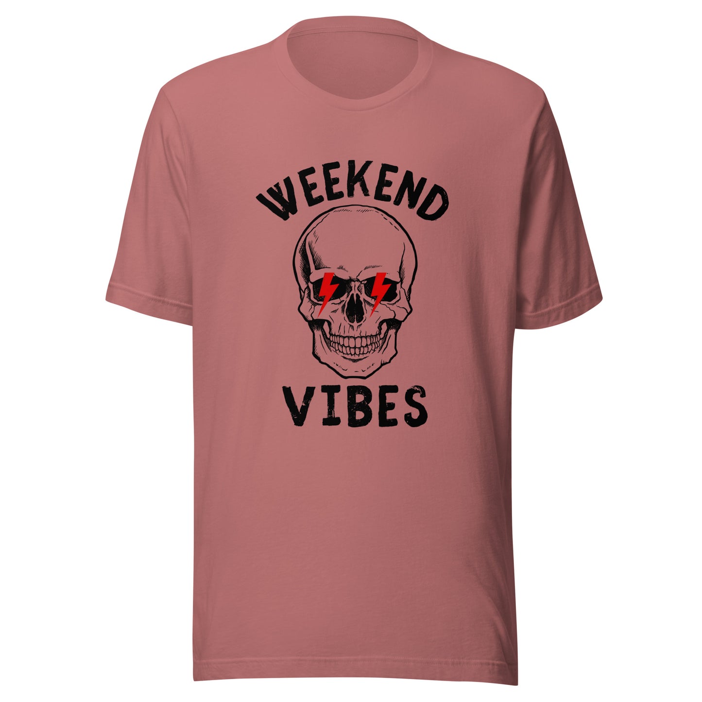 Weekend Vibes lightning skull Unisex t-shirt