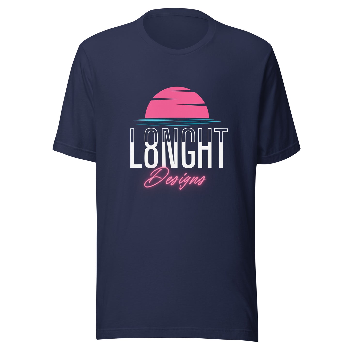 L8NGHT Designs Miami Beach logo Unisex t-shirt