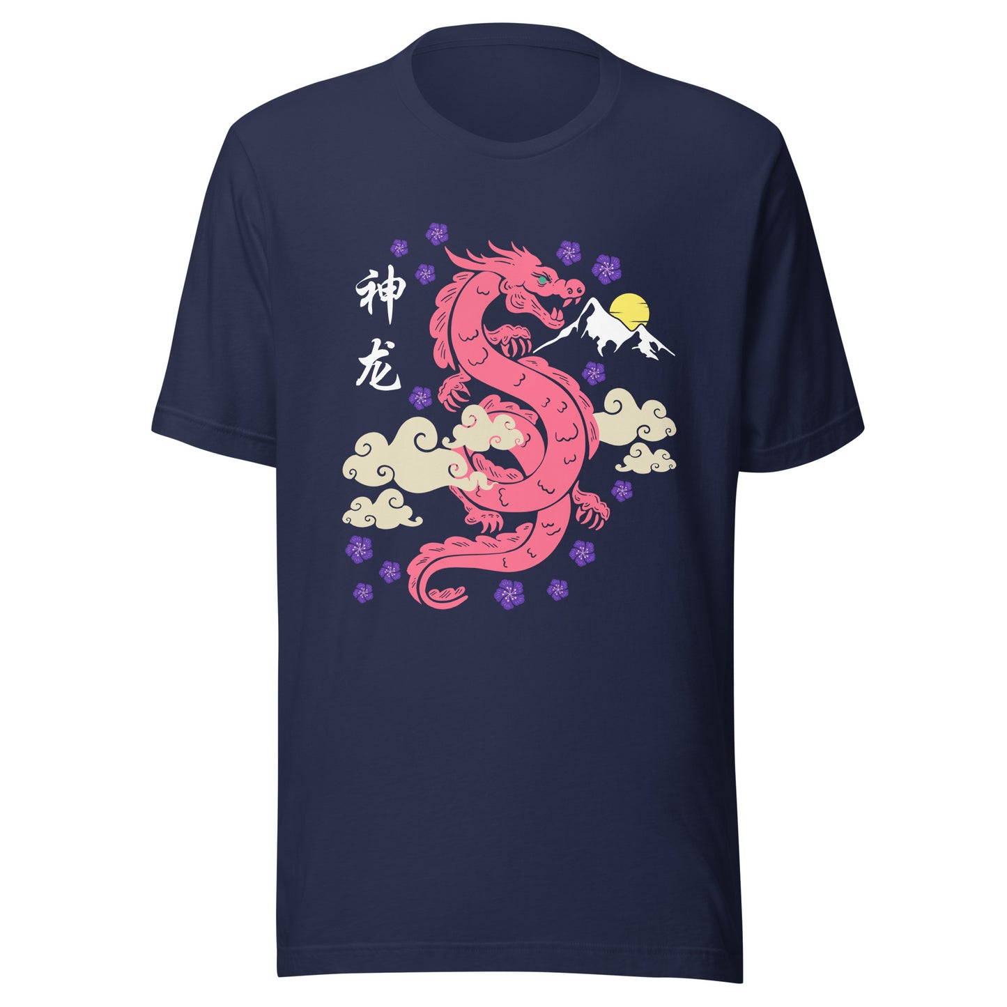 Traditional Dragon Cherry Blossoms Unisex t-shirt