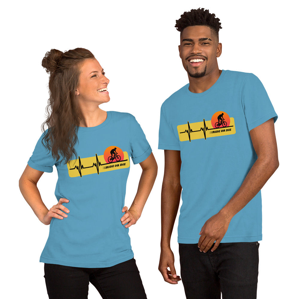 RIDE OR DIE cycling Unisex t-shirt