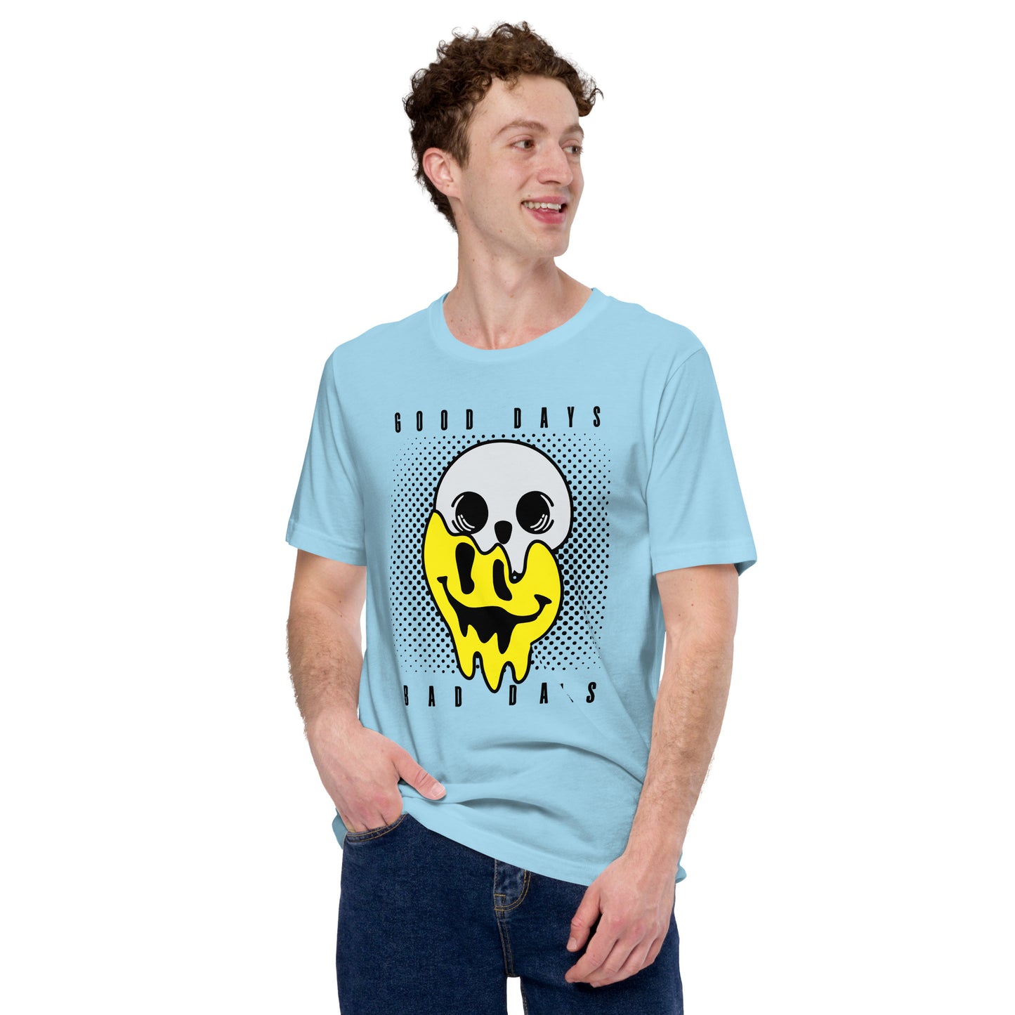Good Days Bad Days drip emoji Unisex t-shirt