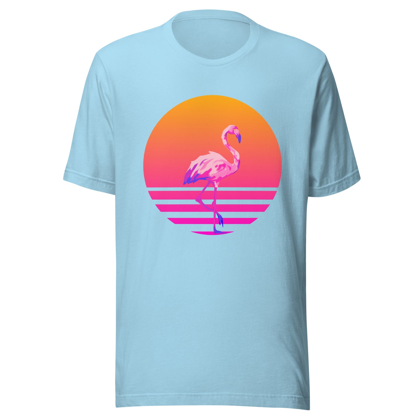 Retro Sunset Flamingo Unisex t-shirt