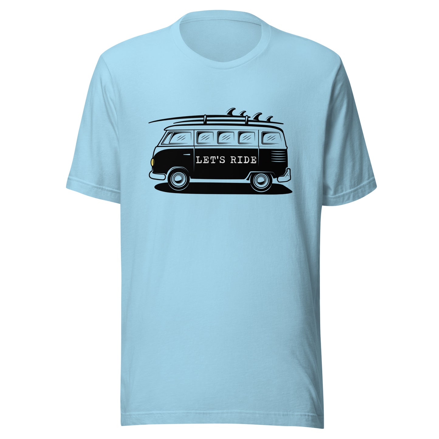 Let' Ride surfer van Unisex t-shirt