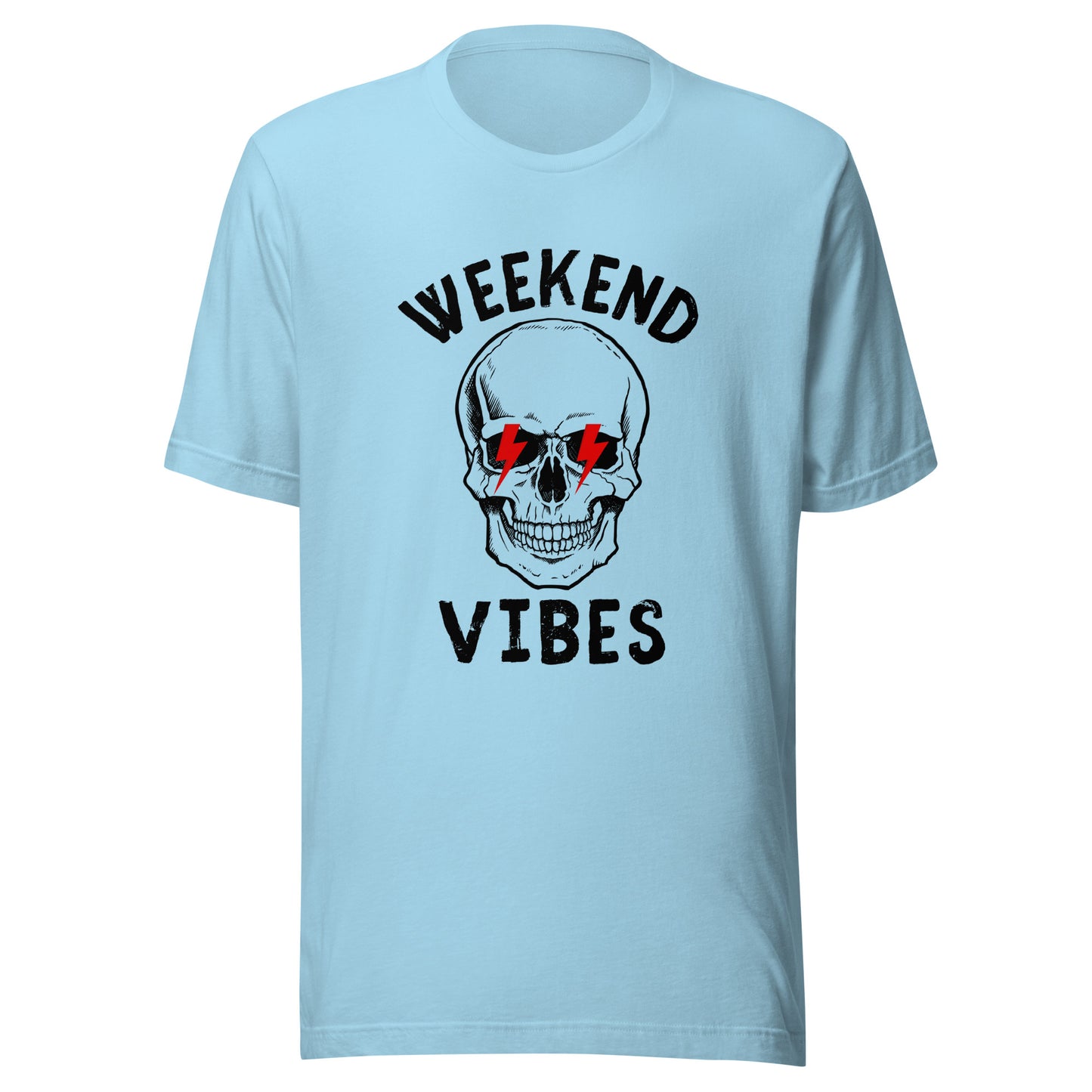 Weekend Vibes lightning skull Unisex t-shirt