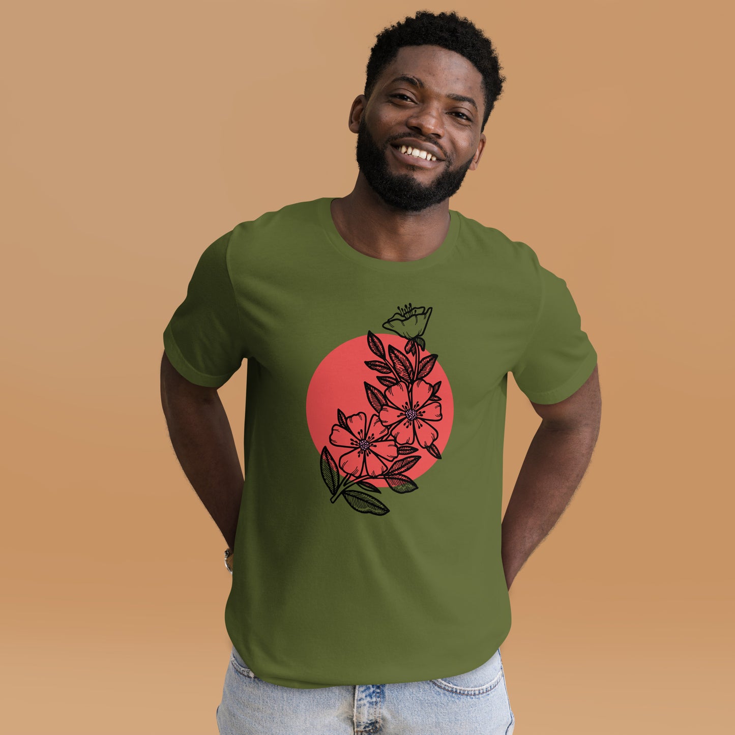 Cherry Blossom Japanese Sun Unisex t-shirt