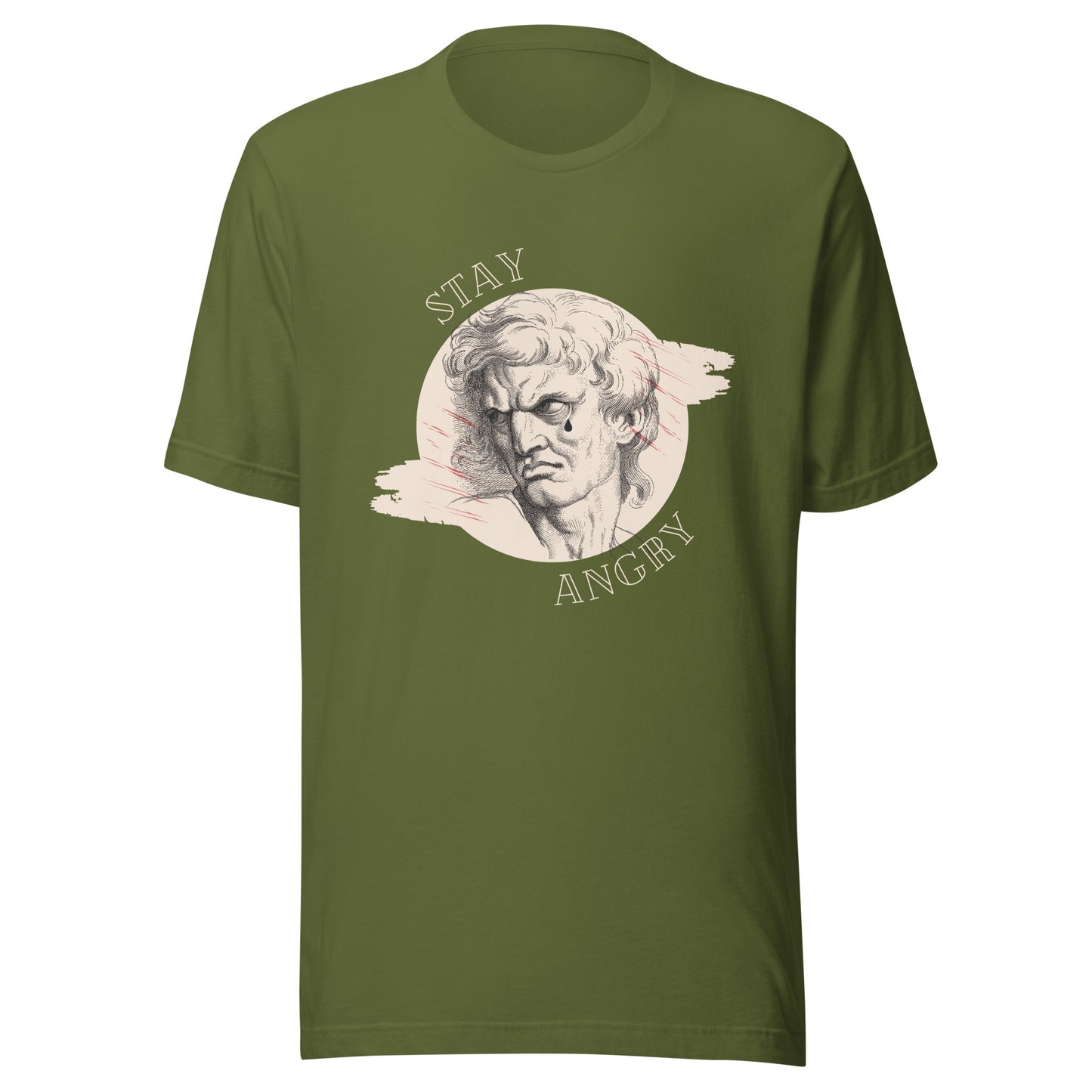 Stay Angry Crying Statue Unisex t-shirt