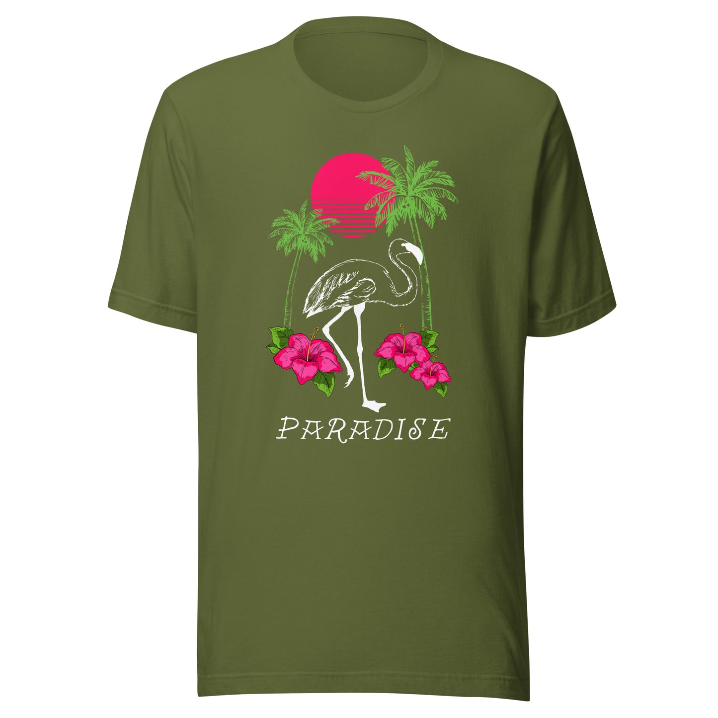 Flamingo Paradise Unisex t-shirt