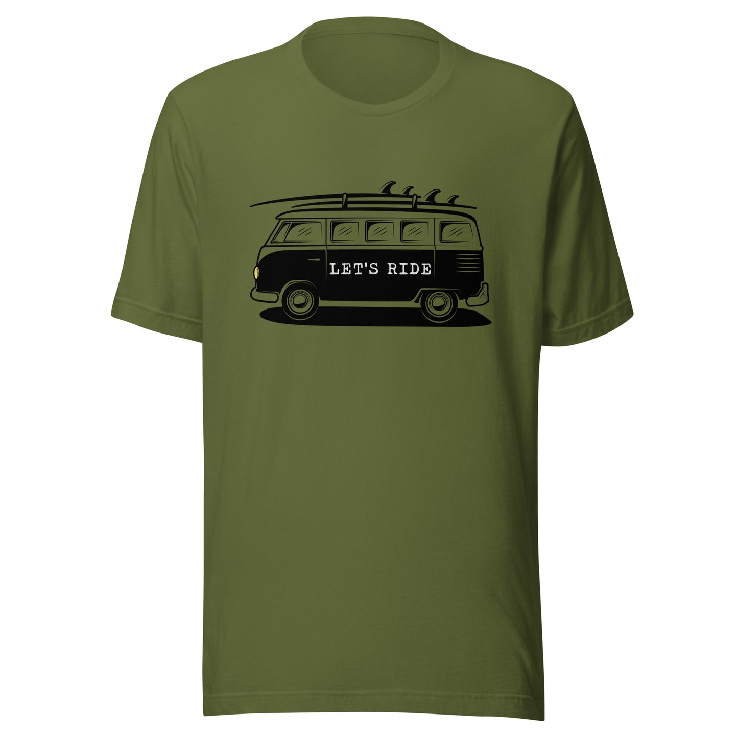 Let' Ride surfer van Unisex t-shirt