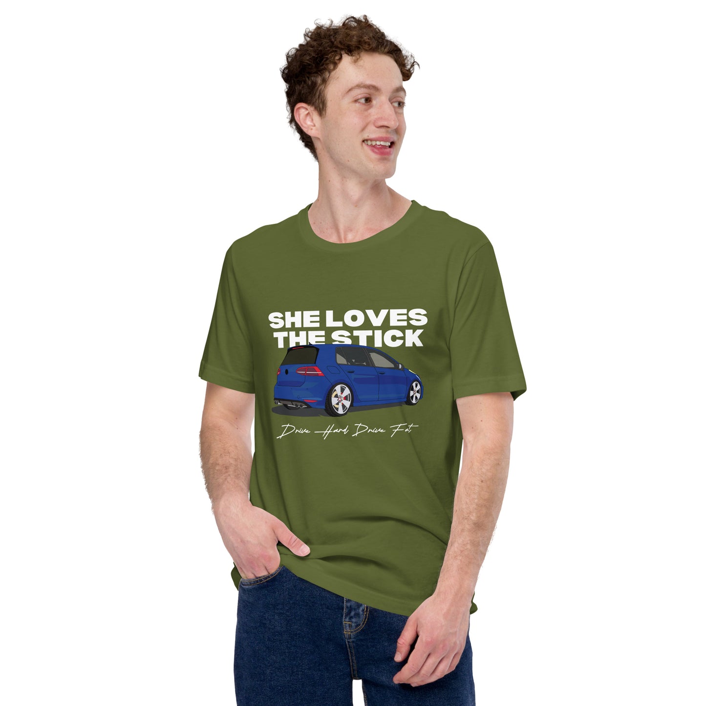 SHE LOVES THE STICK shift Unisex t-shirt
