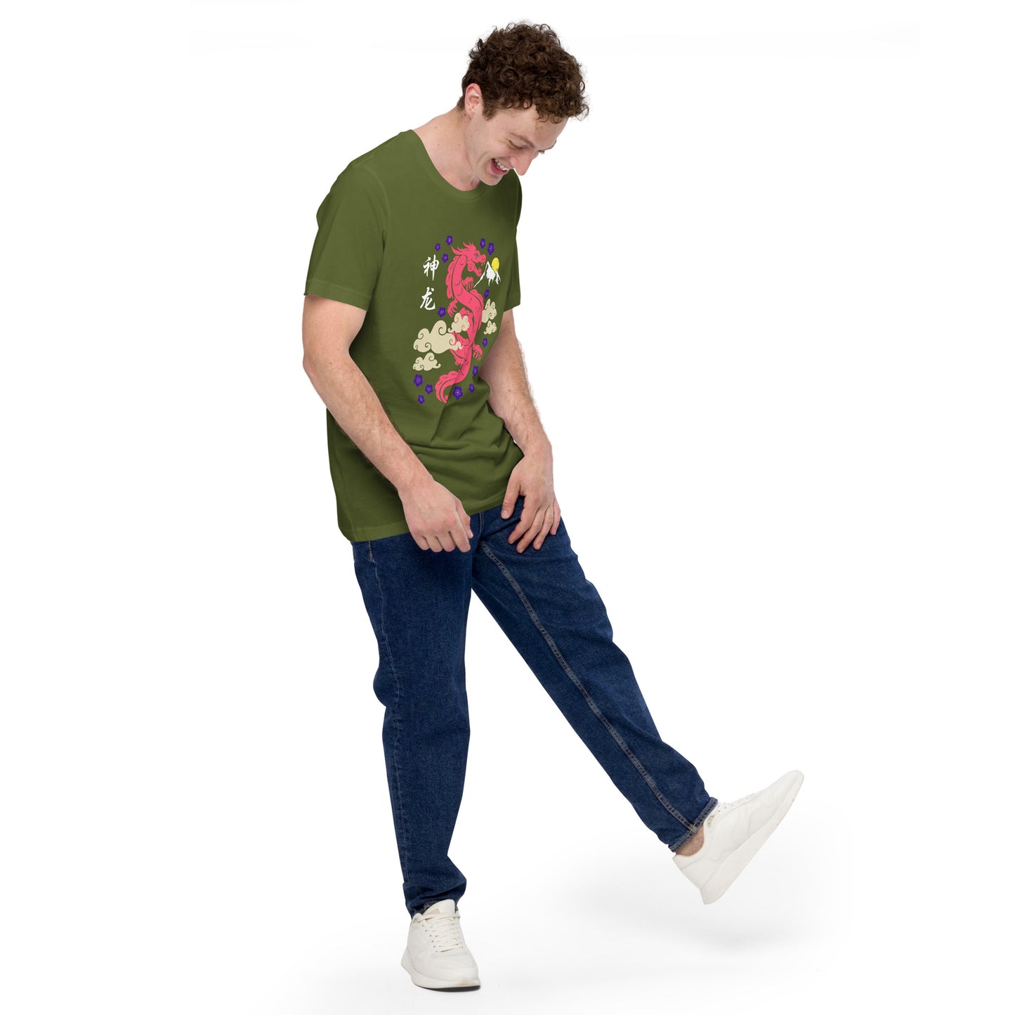 Traditional Dragon Cherry Blossoms Unisex t-shirt