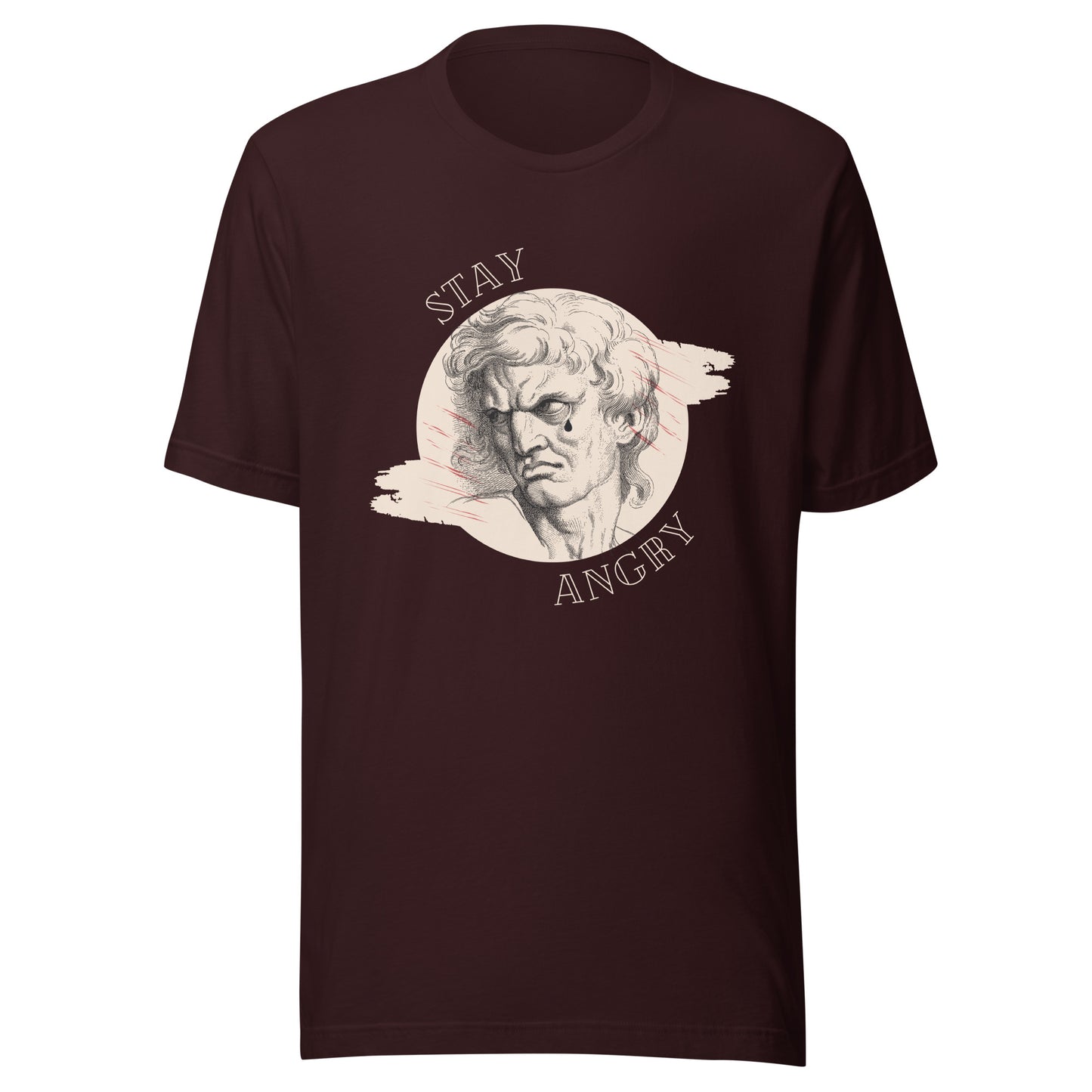 Stay Angry Crying Statue Unisex t-shirt