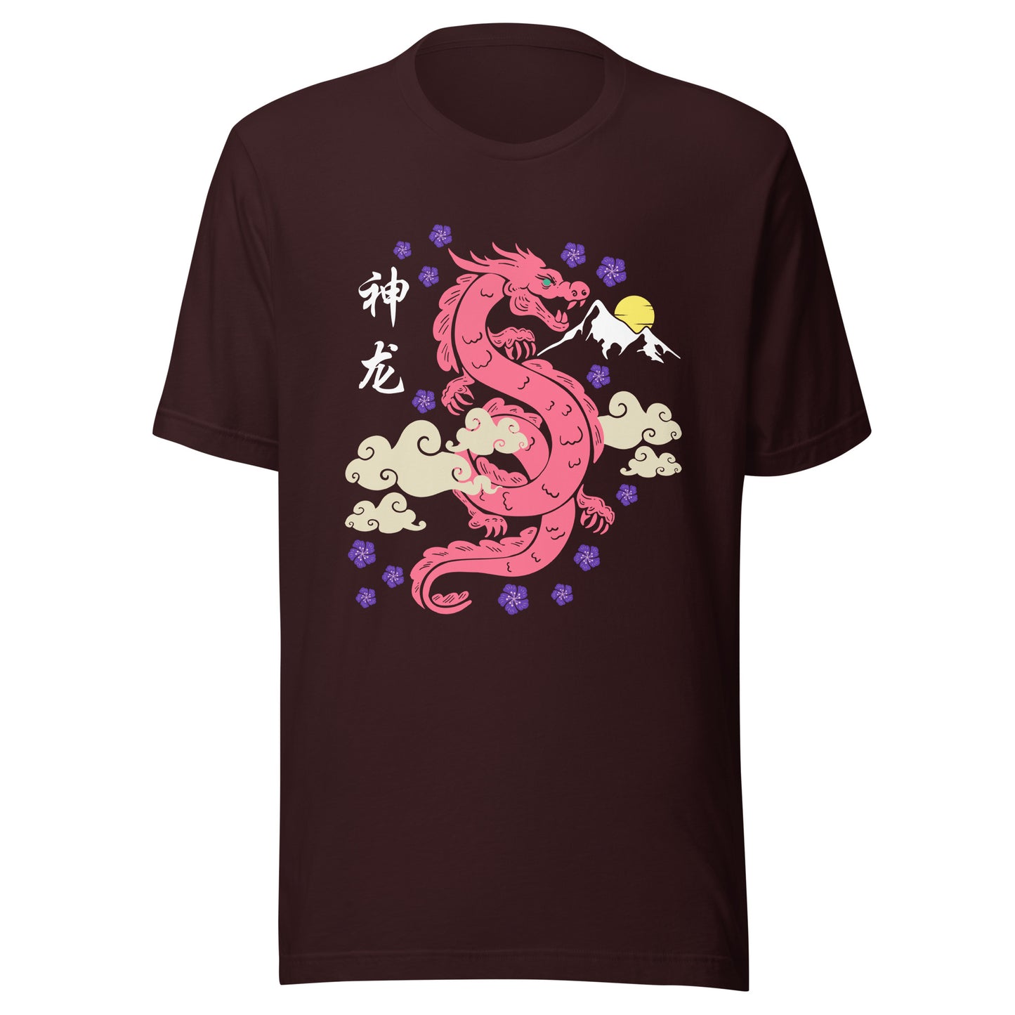 Traditional Dragon Cherry Blossoms Unisex t-shirt