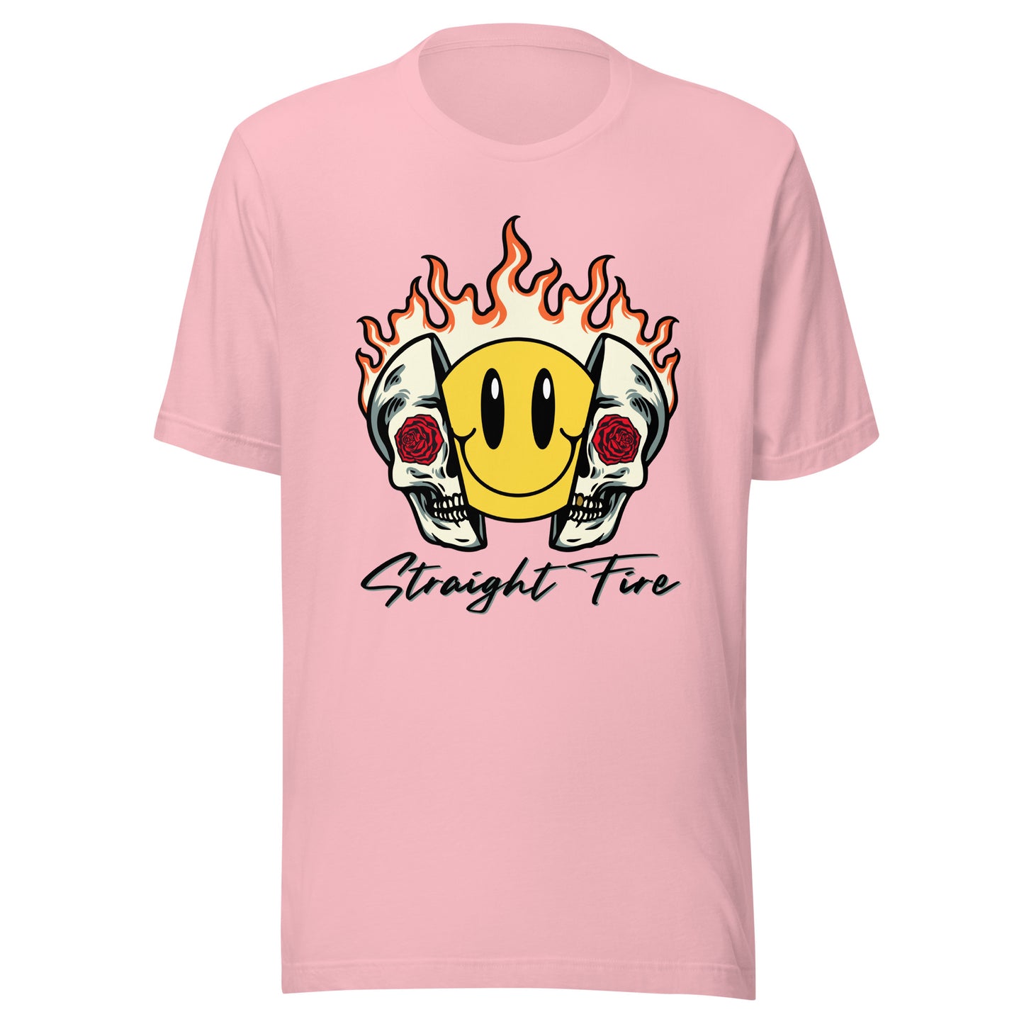Straight Fire Smiley Skull Unisex t-shirt