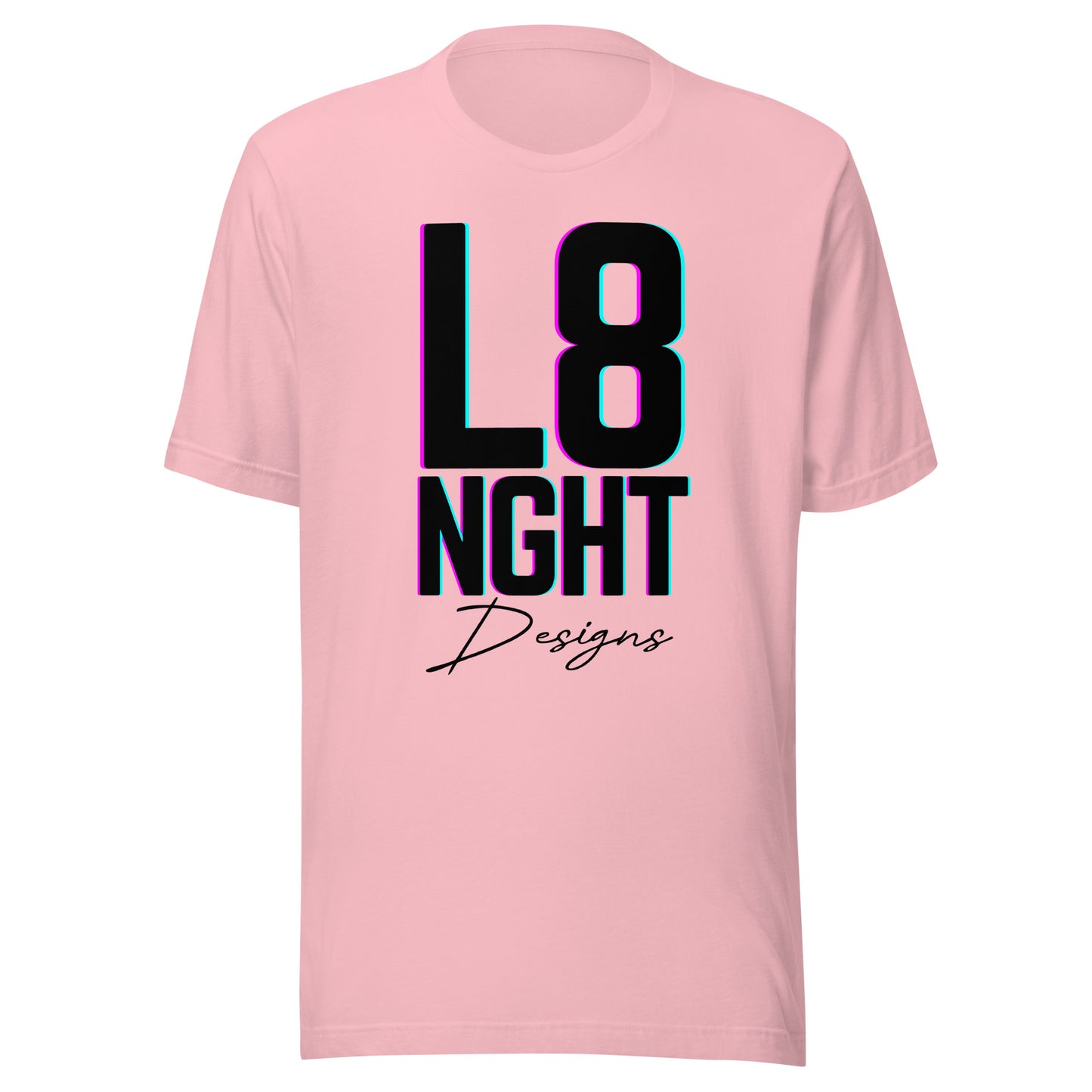 L8NGHT designs glitch logo Unisex t-shirt
