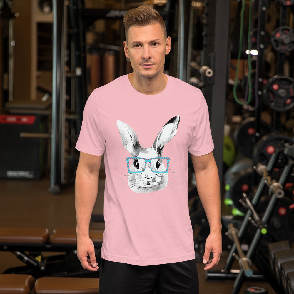 Easter Bunny in glasses Unisex t-shirt