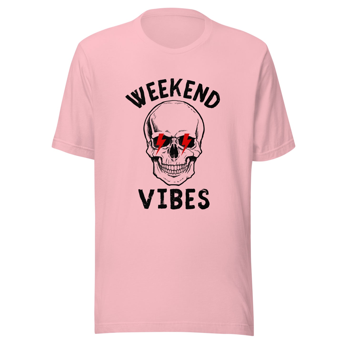 Weekend Vibes lightning skull Unisex t-shirt
