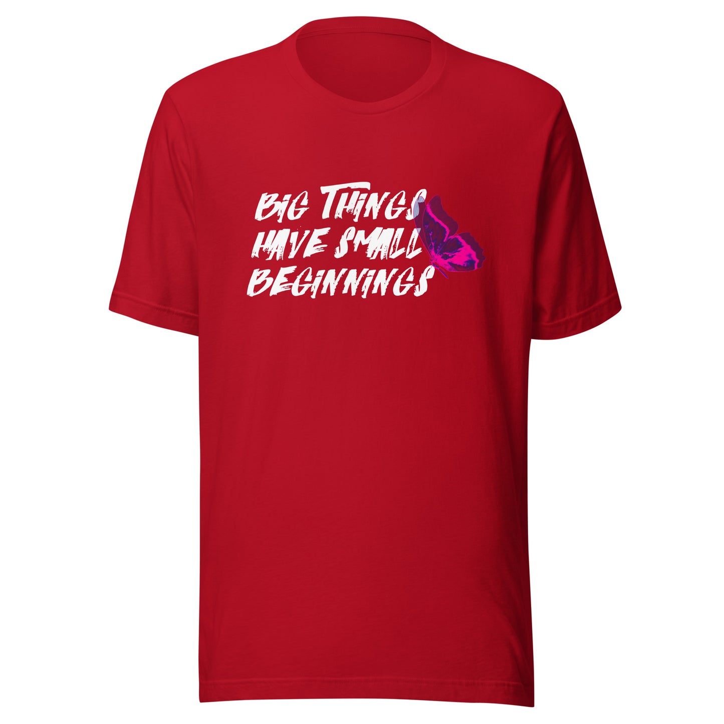 BIG things have small beginnings Unisex t-shirt