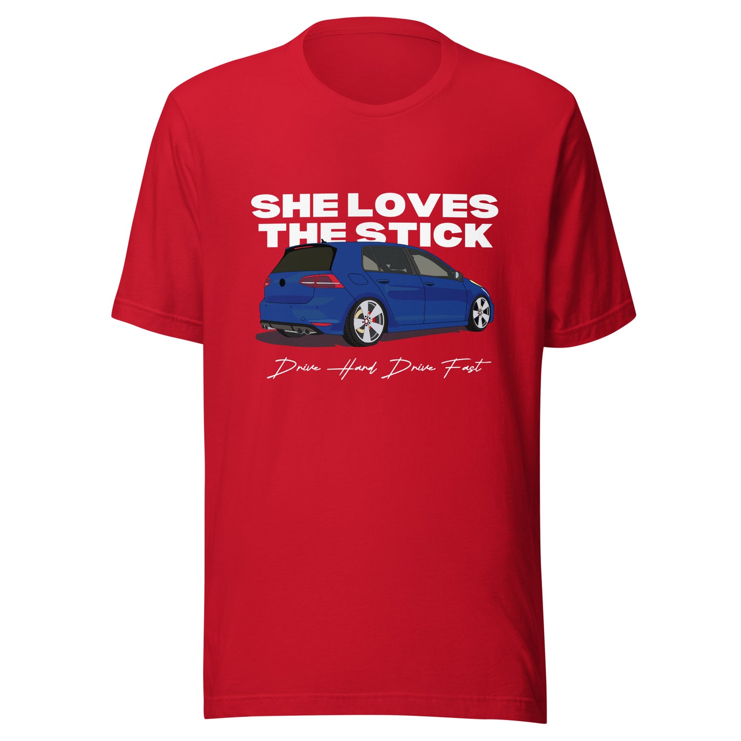 SHE LOVES THE STICK shift Unisex t-shirt