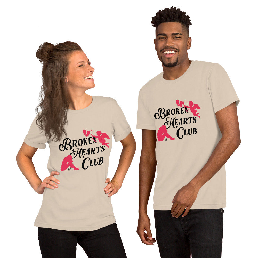 Cupid's "Broken Hearts Club" Unisex t-shirt