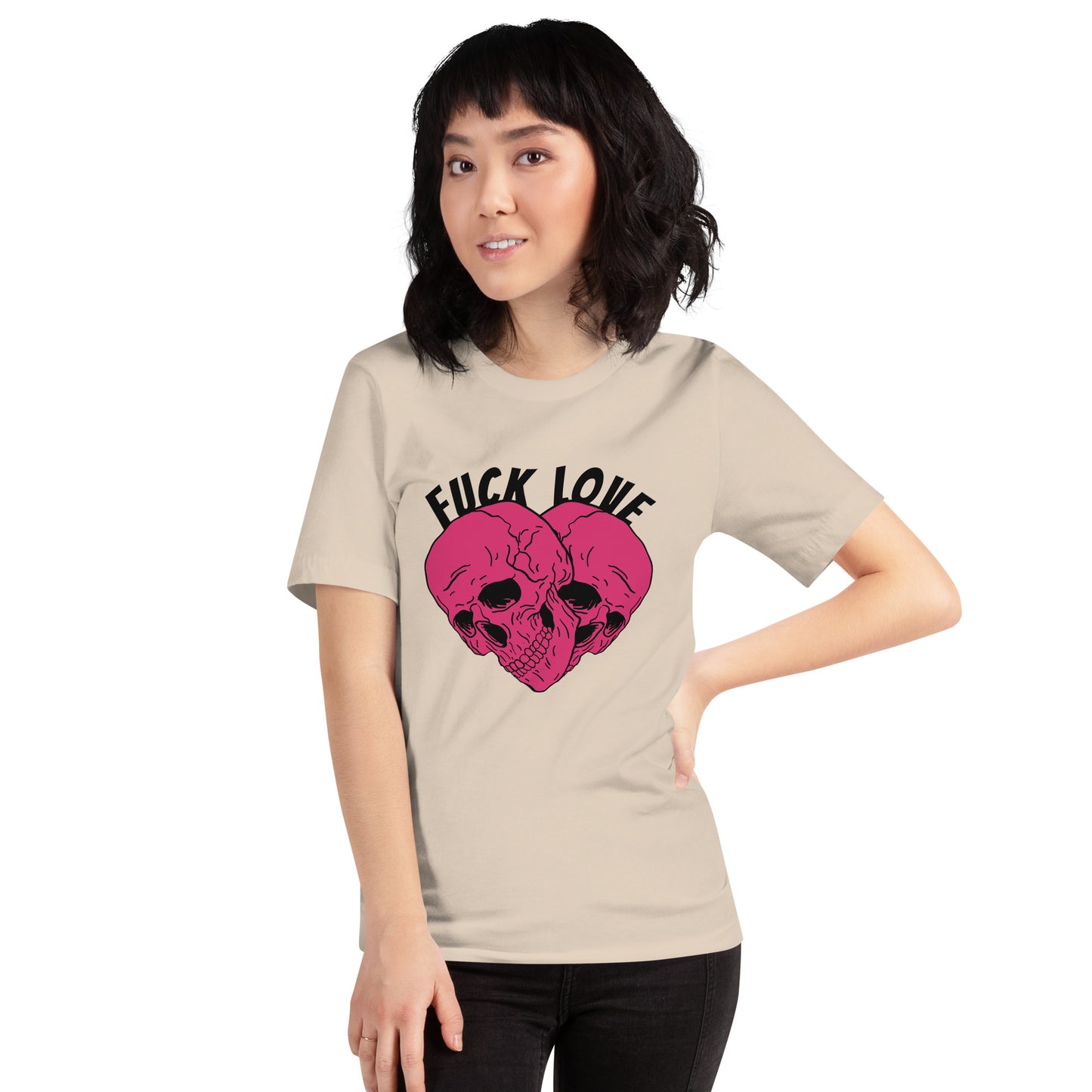 Fuck Love Skulls Unisex t-shirt