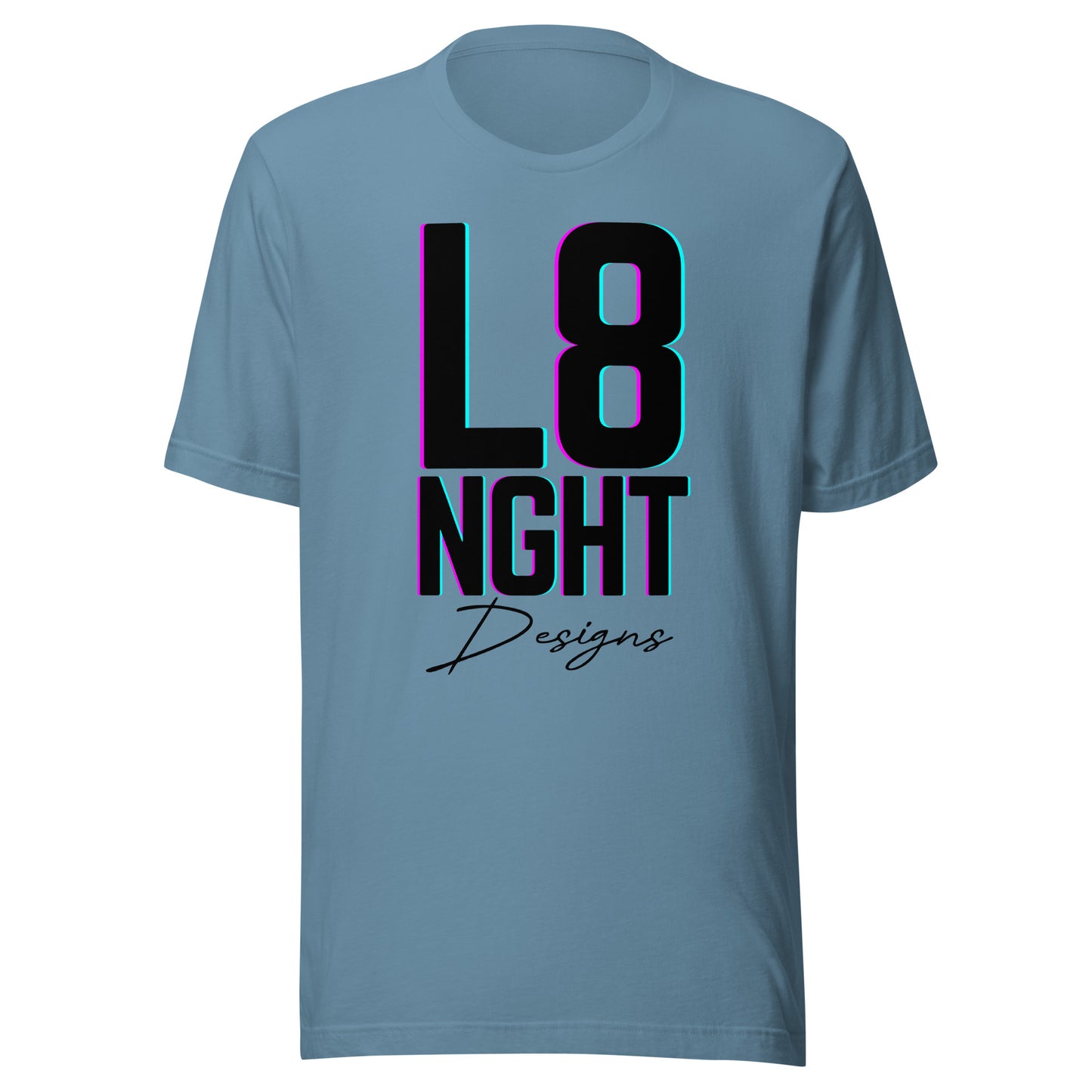 L8NGHT designs glitch logo Unisex t-shirt