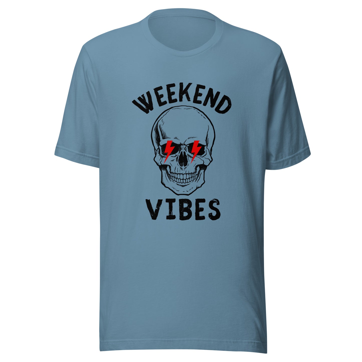 Weekend Vibes lightning skull Unisex t-shirt