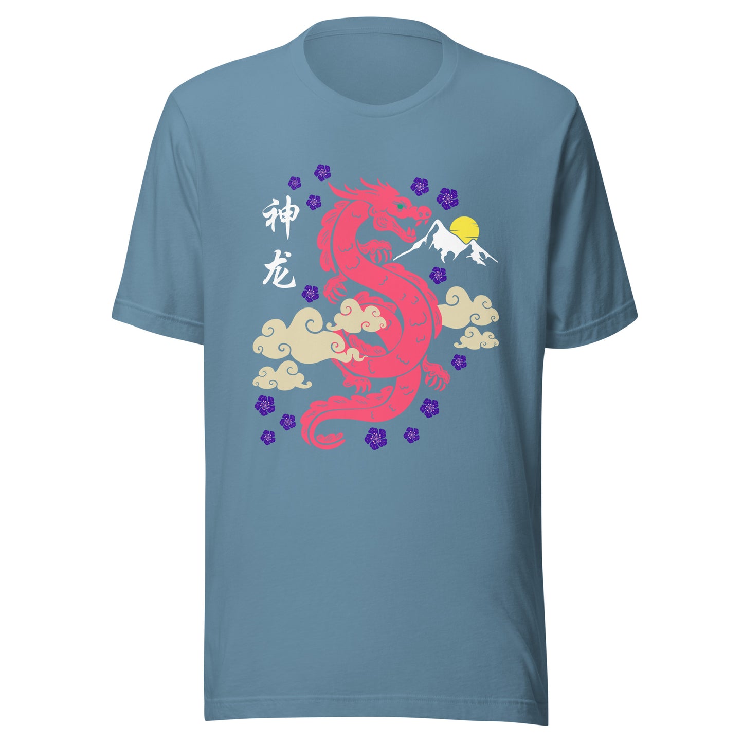 Traditional Dragon Cherry Blossoms Unisex t-shirt