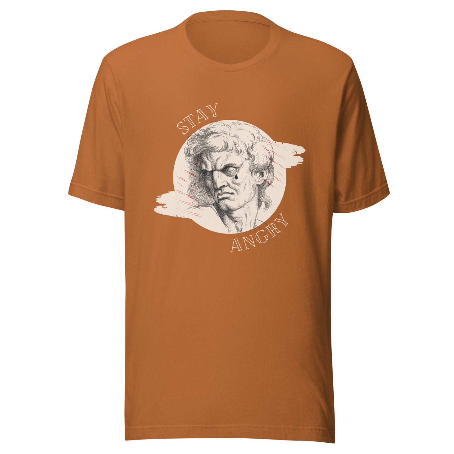 Stay Angry Crying Statue Unisex t-shirt