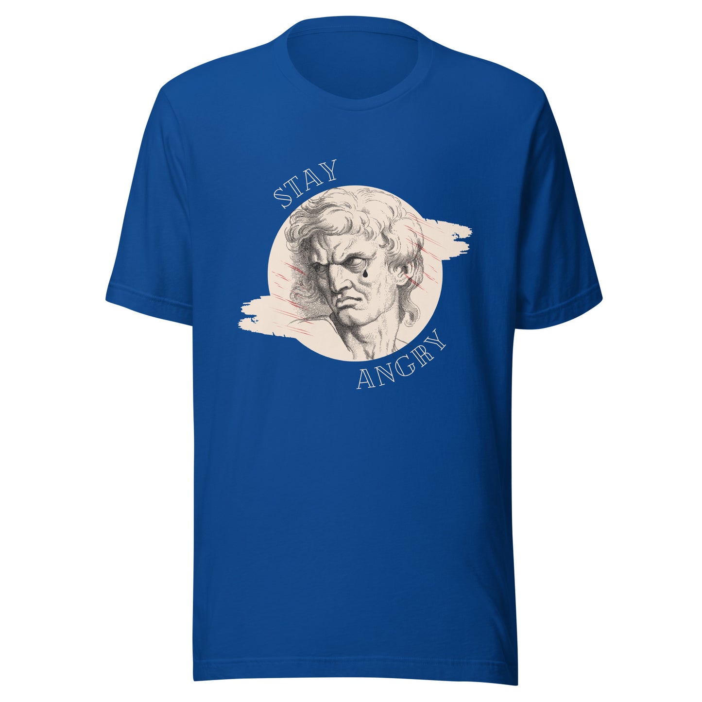 Stay Angry Crying Statue Unisex t-shirt