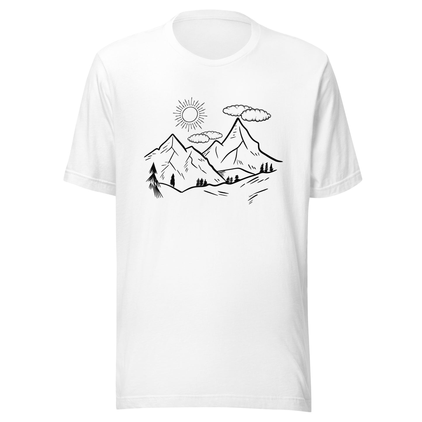 The Great Outdoors mountain tops Unisex t-shirt