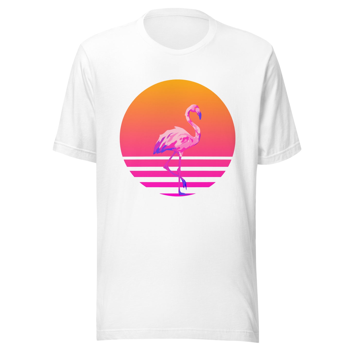 Retro Sunset Flamingo Unisex t-shirt