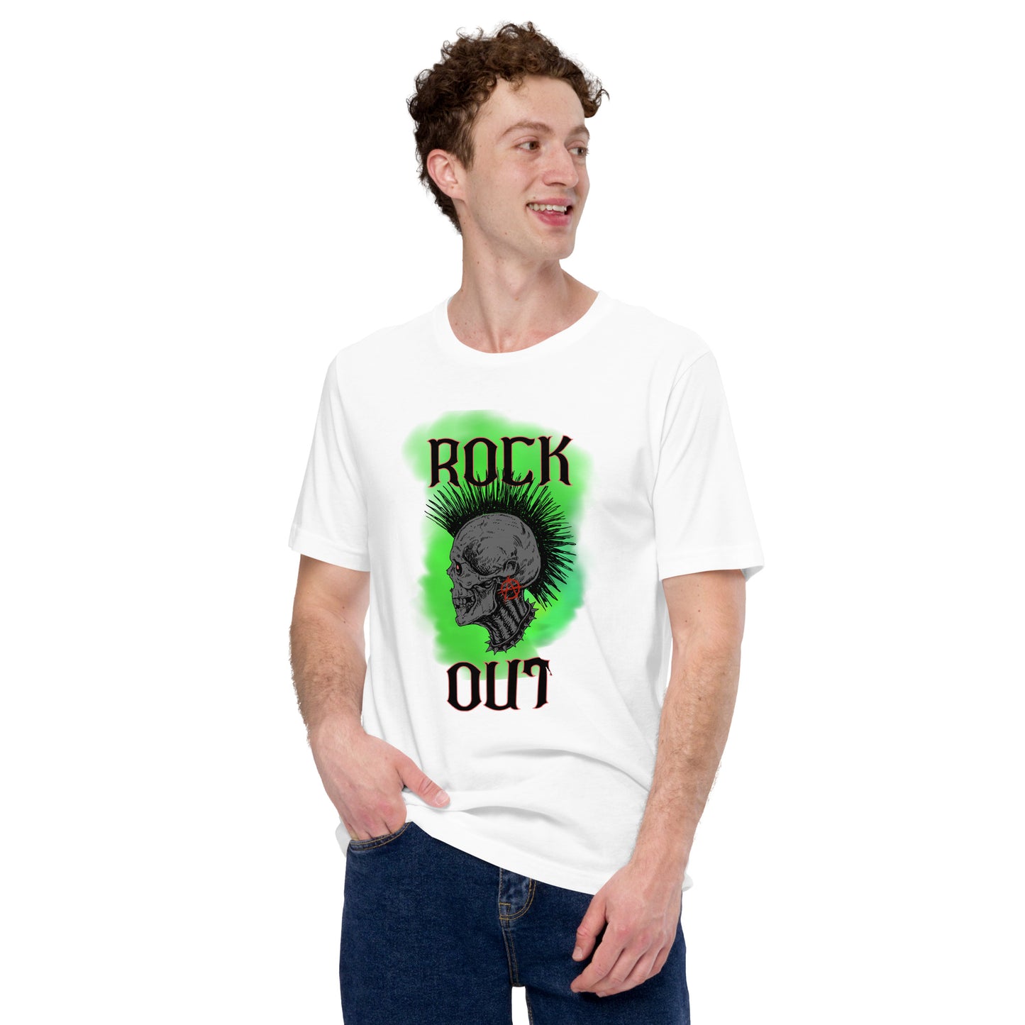 Rock Out Anarchy Skull Unisex t-shirt