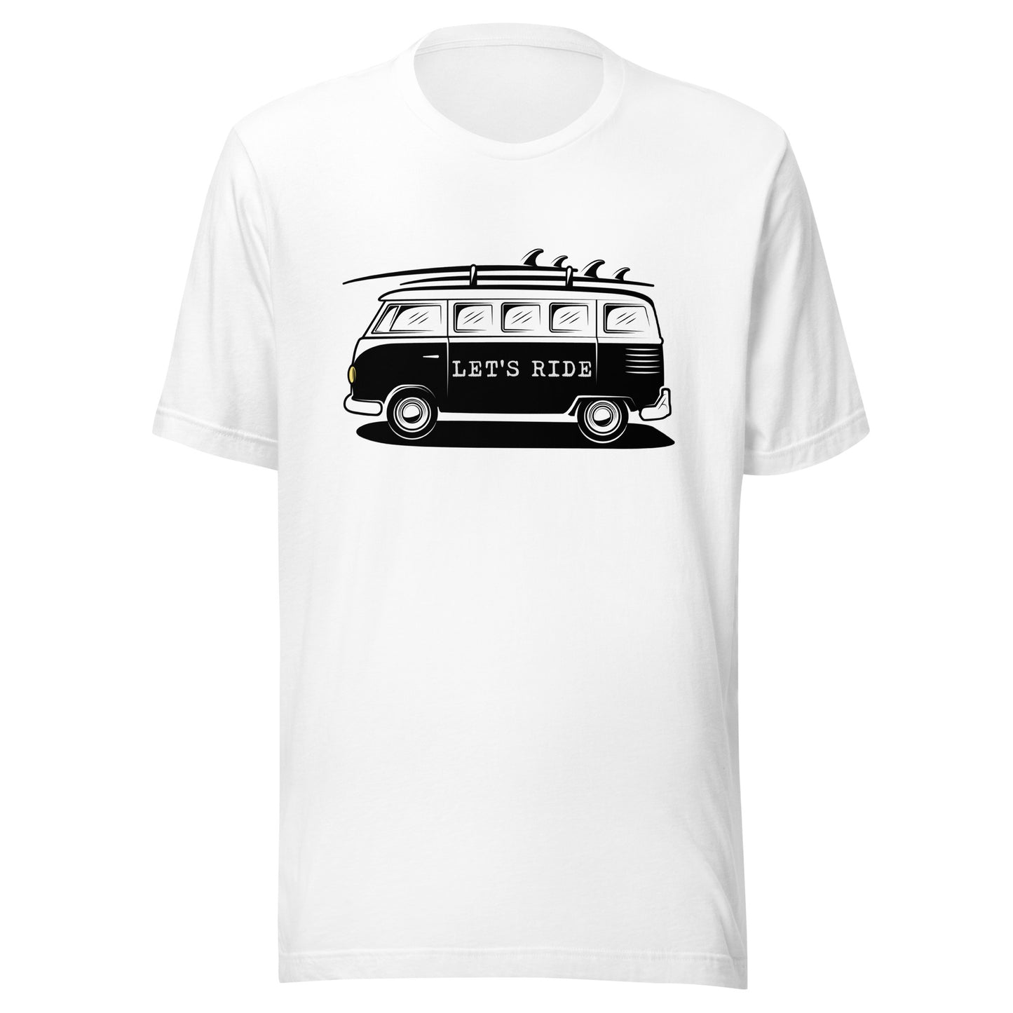 Let' Ride surfer van Unisex t-shirt