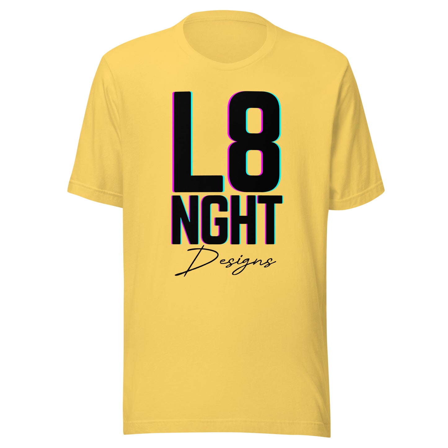 L8NGHT designs glitch logo Unisex t-shirt