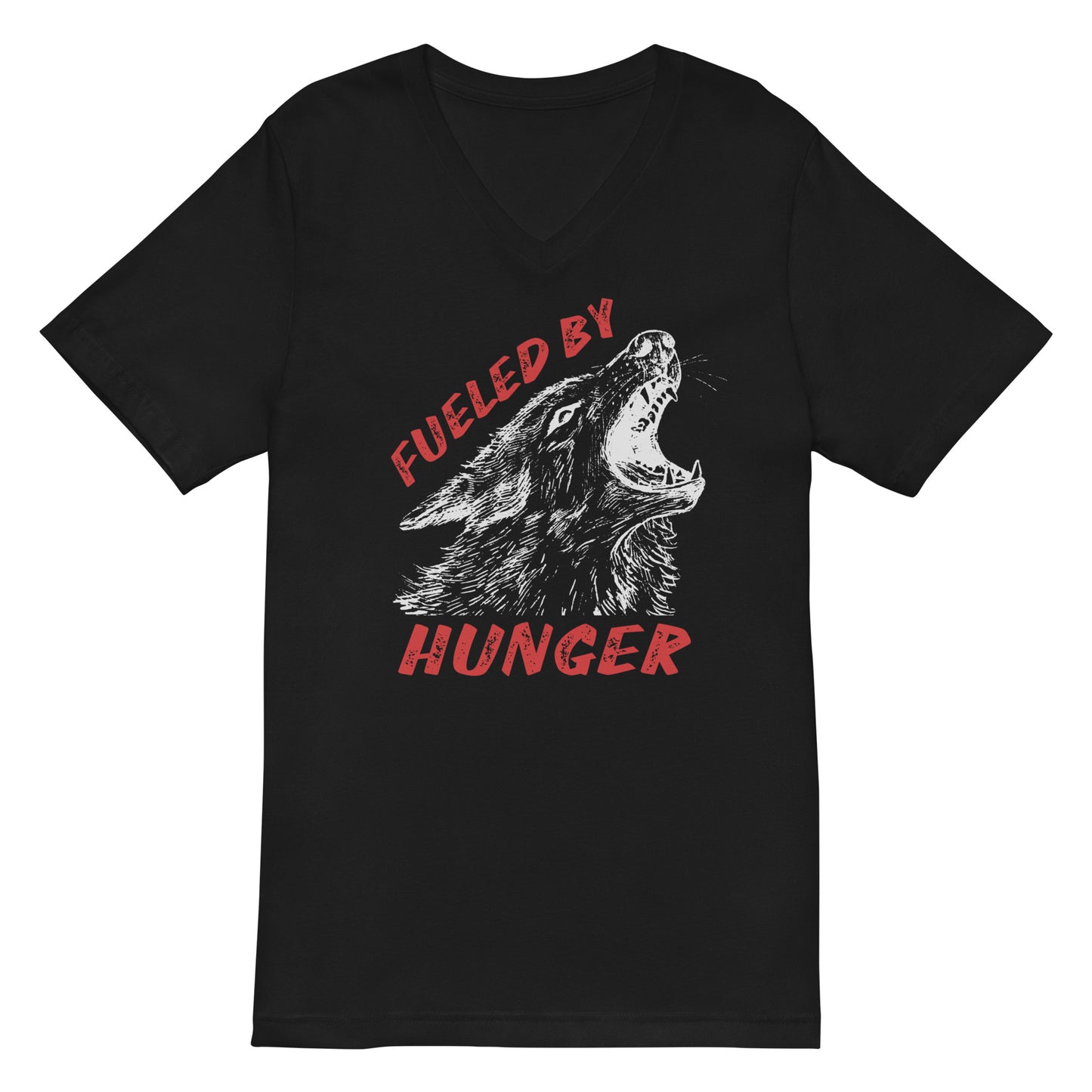 Fueled by HUNGER - Wolf King Unisex Short Sleeve V-Neck T-Shirt