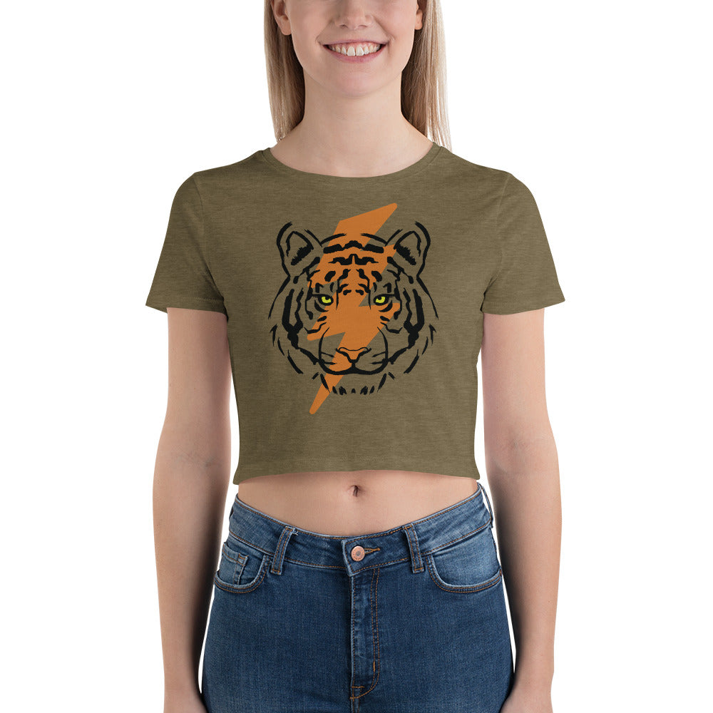 Tiger Bolt Orange Women’s Crop Tee