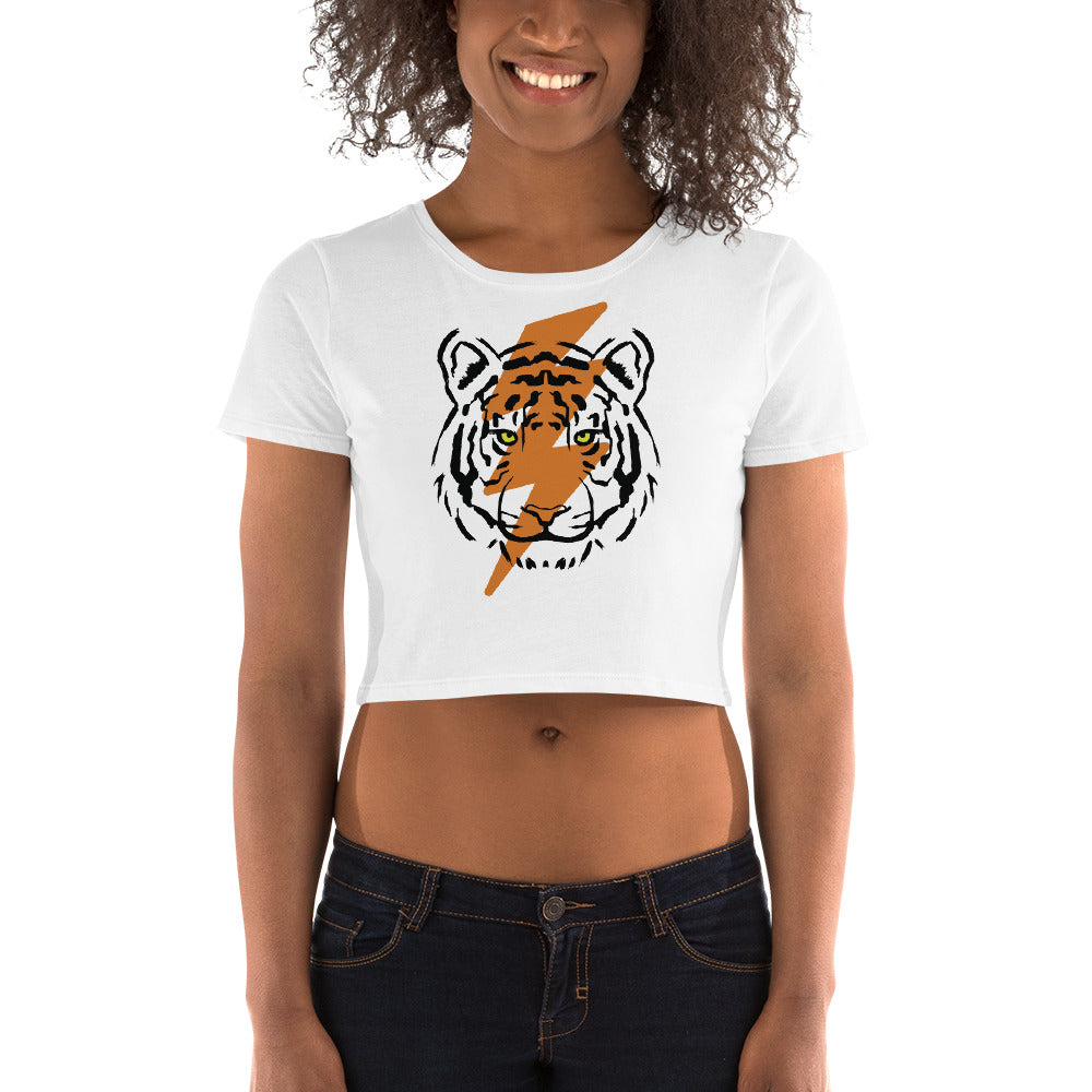 Tiger Bolt Orange Women’s Crop Tee