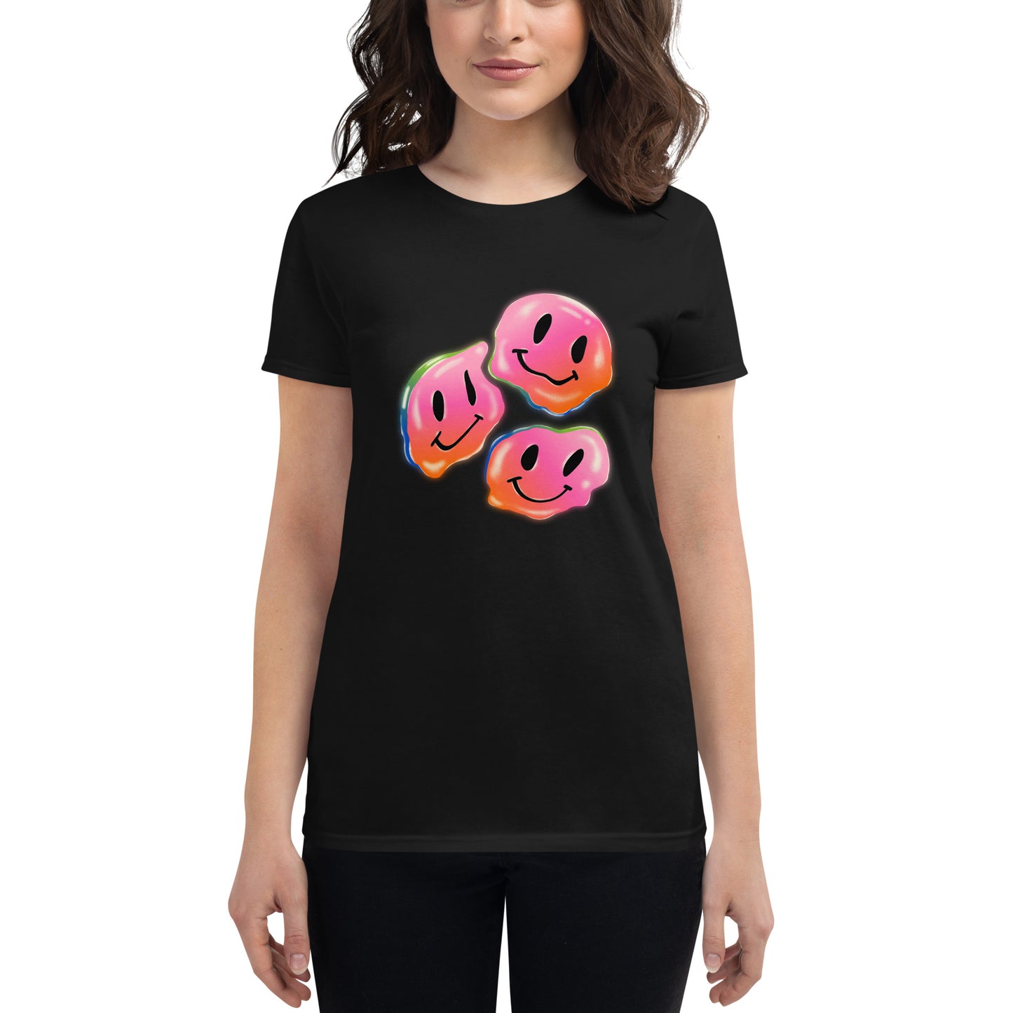 Rainbow Smiley Emojis Women's short sleeve t-shirt